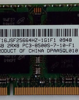 Memoria Notebook DDR3 2GB MICRON 1066MHz