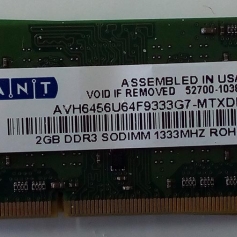 MEMORIA P/NOTEBOOK DDR3 2GB AVANT 1333mhz 
