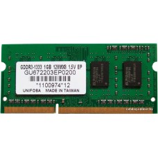 MEMORIA P/NOTEBOOK DDR3 1GB UNIFOSA 1333mhz 