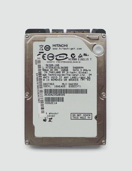 HD NOTEBOOK 160GB SATA HITACHI 5K320-160