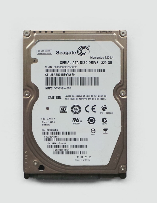 HD 320GB SATA SEAGATE 515659-003
