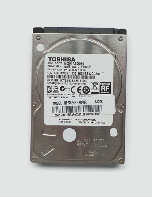 HD NOTEBOOK 500GB SATA TOSHIBA MQ01ABD050V