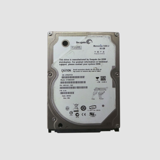 HD NOTEBOOK SEAGATE 80GB SATA ST98823AS