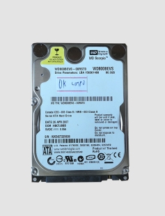 HD NOTEBOOK 80GB SATA WESTERN DIGITAL WD800BEVS