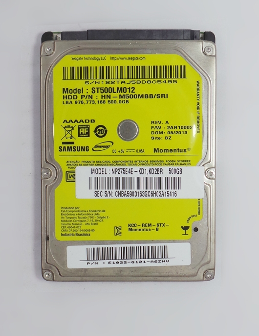 HD NOTEBOOK 500GB SAMSUNG ST500LM012