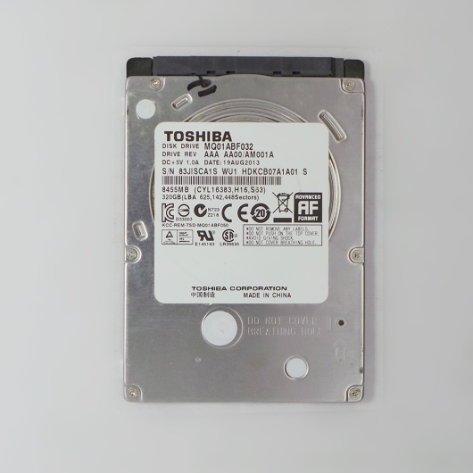 HD NOTEBOOK 320GB SATA TOSHIBA MQ01ABF032