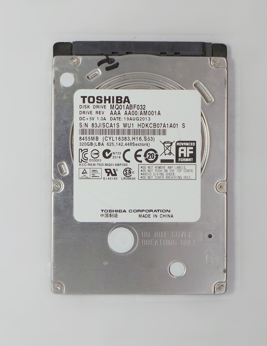 HD NOTEBOOK 320GB SATA TOSHIBA MQ01ABF032