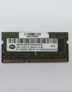 MEMORIA NOTEBOOK HBS DDR3 2GB 1333MHZ PC3-10600S