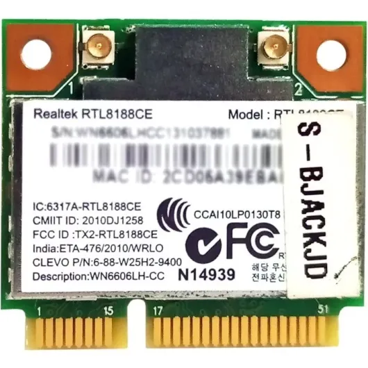 PLACA WIRELESS NOTEBOOK REALTEK RTL8188CE