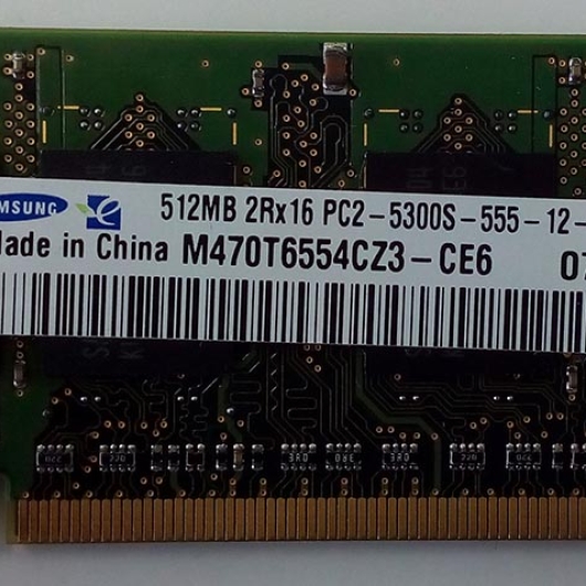MEMORIA P/NOTE SAMSUNG DDR2 512MB 667MH MEMORIA P/NOTE SAMSUNG DDR2 512MB 667MH