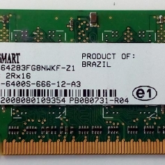 MEMORIA P/NOTEBOOK SMART DDR2 1GB 800MHz