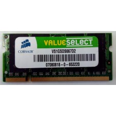 MEMORIA P/NOTEBOOK CORSAIR DDR2 1GB 667