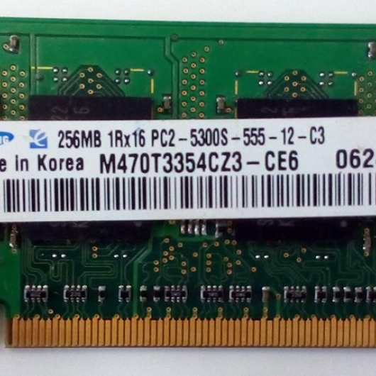 MEMORIA P/NOTEBOOK SAMSUNG DDR2 256MB 667MHz MEMORIA P/NOTEBOOK SAMSUNG DDR2 256MB 667MHz