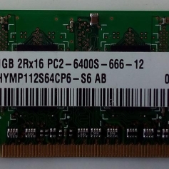 MEMORIA P/NOTEBOOK HYNIX DDR2 1GB 800MHz