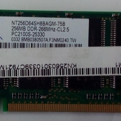 MEMORIA P/NOTEBOOK NANYA DDR 256MB 266MHz