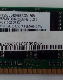 MEMORIA P/NOTEBOOK NANYA DDR 256MB 266MHz