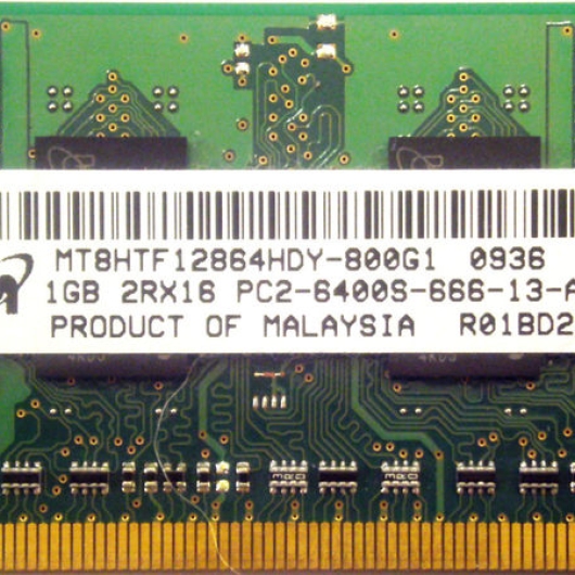 MEMORIA P/NOTEBOOK MICRON DDR2 1GB 667