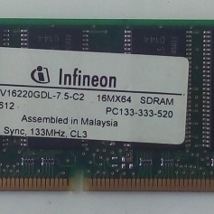 MEMORIA NOTEBOOK INFINEON SDRAM 128MB 100MHz