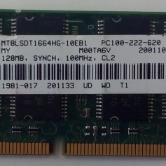 MEMORIA P/NOTEBOOK SDRAM MICRON 128MB 100MHz
