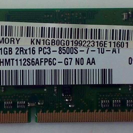 Memoria P/Notebook DDR3 1GB HYNIX 1066MHz Memoria P/Notebook DDR3 1GB HYNIX 1066MHz