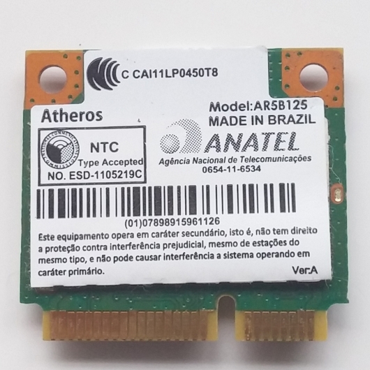 Placa Wireless Atheros AR5B125