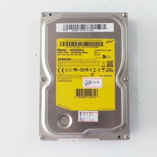 HD 320GB SATA SAMSUNG HD322HJ/SRA