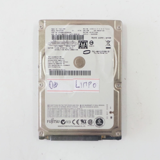HD NOTEBOOK 250GB SATA FUJITSU MHY2250BH