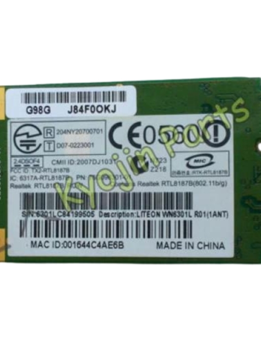 PLACA WIRELESS NOTEBOOK REALTEK RTL8187B ROW PLACA WIRELESS NOTEBOOK REALTEK RTL8187B ROW