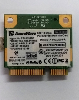 PLACA WIRELESS NOTEBOOK REALTEK RTL8191SE