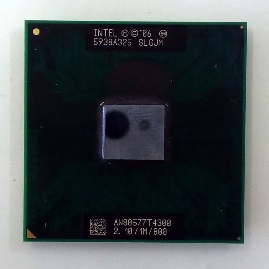 intel Pentium T4300 SLGJM 1M de cache, 2,10 GHz, barramento frontal de 800 MHz