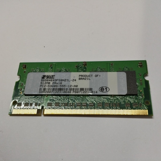 Memoria P/Notebook Smart DDR2 512MB 667Mhz