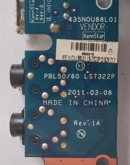 PLACA AUDIO/USB ASUS K43U 435NOU88L01