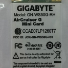 PLACA WIRELESS NOTEBOOK GIGABYTE GN-WS50G-RH PLACA WIRELESS NOTEBOOK GIGABYTE GN-WS50G-RH