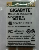 PLACA WIRELESS NOTEBOOK GIGABYTE GN-WS50G-RH