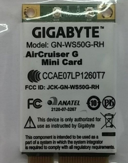 PLACA WIRELESS NOTEBOOK GIGABYTE GN-WS50G-RH