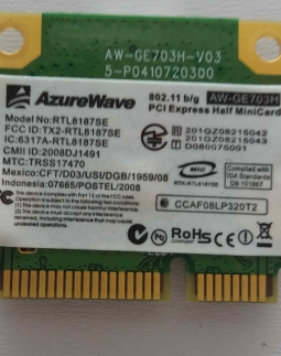 PLACA WIRELESS AZUREWAVE RTL8187SE