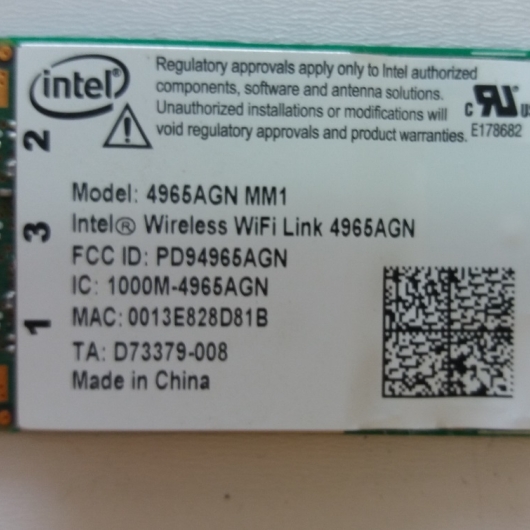 PLACA WIRELESS NOTEBOOK INTEL 4965AGN MM