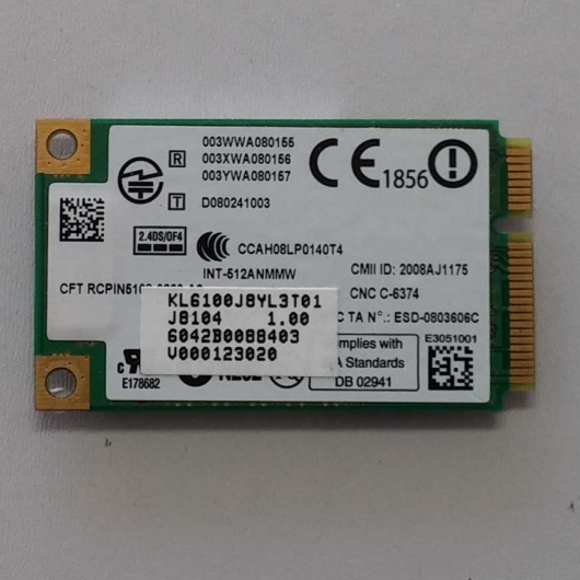 PLACA WIRELESS NOTEBOOK INTEL 512AN_MMW V000123020 