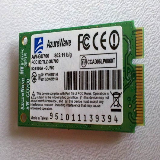 PLACA WIRELESS NOTEBOOK REALTEK AZURE WARE AW-GU700 PLACA WIRELESS NOTEBOOK REALTEK AZURE WARE AW-GU700