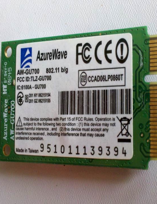 PLACA WIRELESS NOTEBOOK REALTEK AZURE WARE AW-GU700 PLACA WIRELESS NOTEBOOK REALTEK AZURE WARE AW-GU700