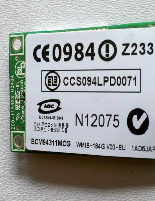 PLACA WIRELESS NOTEBOOK BROADCOM BCM94311MCG PLACA WIRELESS NOTEBOOK BROADCOM BCM94311MCG