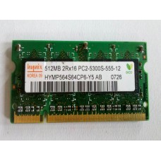 MEMORIA P/NOTEBOOK DDR2 512MB HYNIX 667MHZ