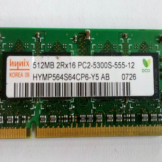MEMORIA P/NOTEBOOK DDR2 512MB HYNIX 667MHZ