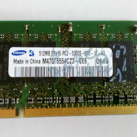 MEMORIA P/NOTEBOOK DDR2 512MB 667 SAMSUNG 