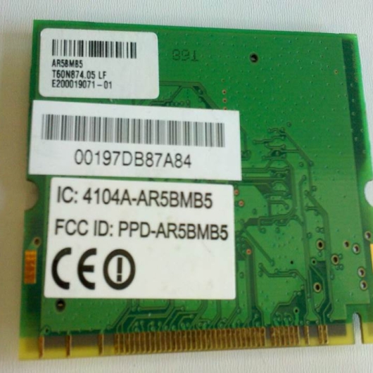 PLACA WIRELESS NOTEBOOK AR5BMB5 PLACA WIRELESS NOTEBOOK AR5BMB5