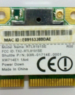 PLACA WIRELESS NOTEBOOK REALTEK RTL8191SE