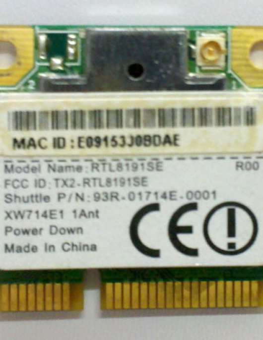 PLACA WIRELESS NOTEBOOK REALTEK RTL8191SE PLACA WIRELESS NOTEBOOK REALTEK RTL8191SE