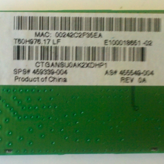 PLACA WIRELESS NOTEBOOK ATHEROS 